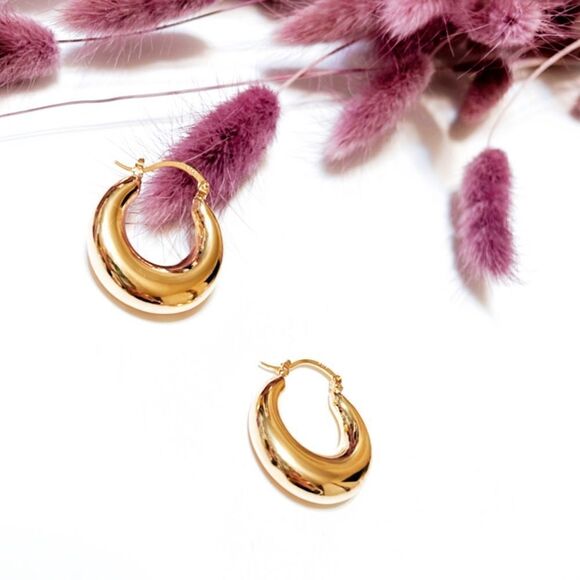 Minimalist hoop cuff earrings #427 - Picture 4 of 6